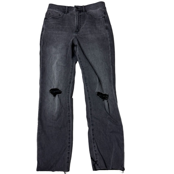 Express jeans black denim slim super high rise - Picture 2 of 14